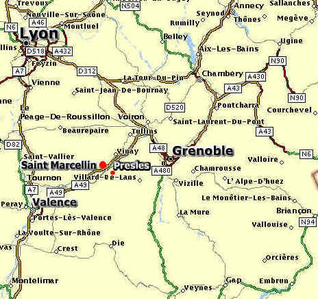 Survolez la zone réactive au-dessus de Saint Marcellin - Presles pour zoomer sur  la carte !